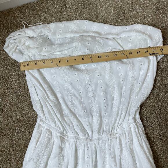 Cupcakes and cashmere romper Women's Malibu Embroidered Gauze jumpsuit White MD - Picture 8 of 10